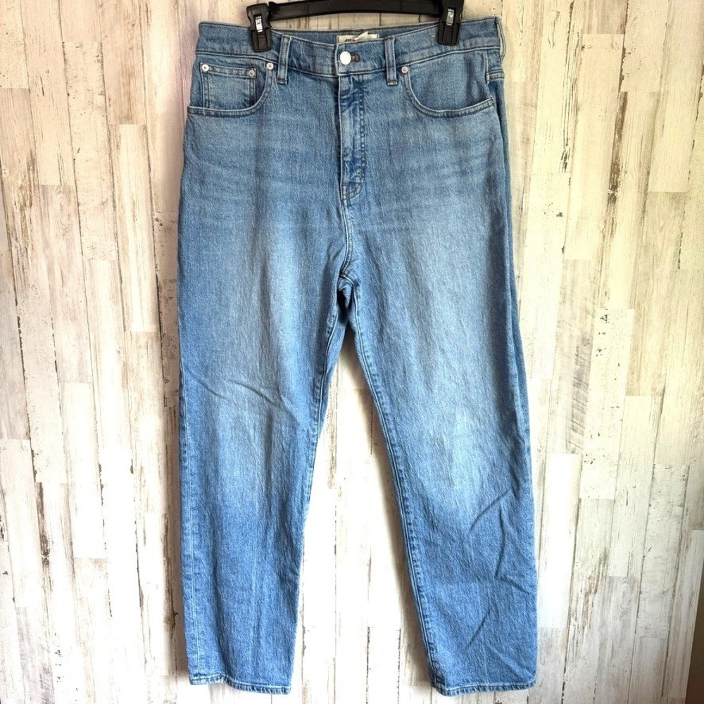 Madewell Jeans Womens 31 Blue 90s Straight High Rise Light Wash Denim